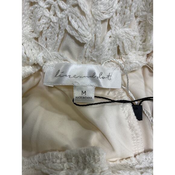Line & Dot 'Bowen' Cream Polyester Crocheted Pants Size M - NWT - Picture 5 of 5
